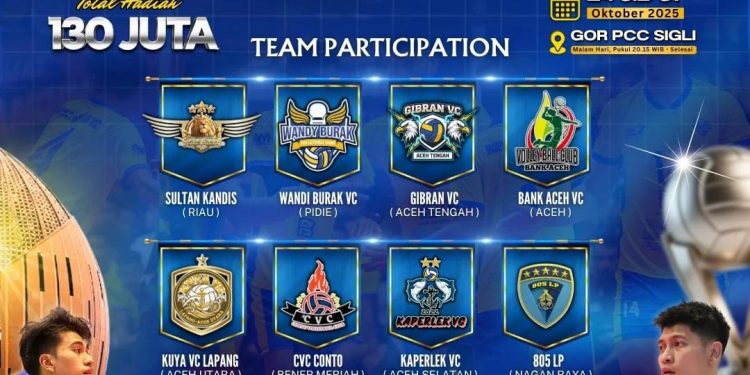 Turnamen Voli HUT Wandi Burak Cup 1 Resmi Digelar