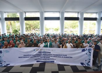 Rektor USK Lepas 1.050 Mahasiswa Program Berdampak ke Wilayah Bencana di Aceh