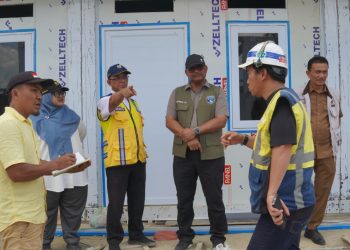 Ketua Posko Satgas PRR Aceh Tinjau Pembangunan Huntara Terakhir di Aceh Utara