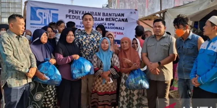 SPN dan BAIS TNI Salurkan Bantuan Sembako untuk Korban Banjir Aceh Tamiang