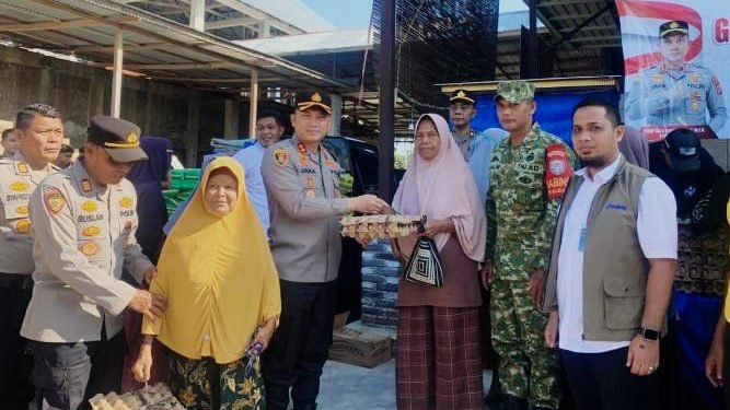 Polres Pidie Gelar Gerakan Pangan Murah Polri, Bantu Masyarakat Dapatkan Beras Terjangkau di Bulan Ramadhan