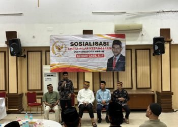 Senator Azhari Cage Gelar Sos 4 Pilar di Muara Dua Kota Lhokseumawe