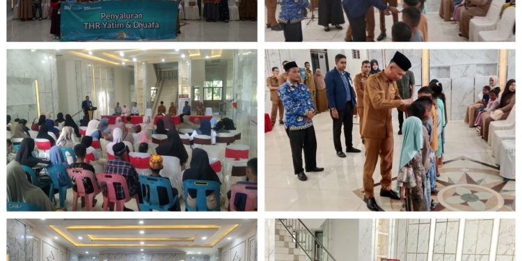BSI Blangpidie Kerja Sama dengan Pemkab Abdya Salurkan Santunan kepada 400 Anak Yatim