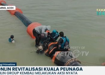 Jhonlin Group Keruk Muara Sungai di Aceh Tamiang