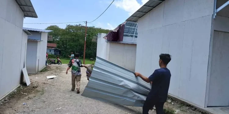 Rusak Akibat Angin Kencang, Lima Keluarga Penghuni Huntara di Bener Meriah Direlokasi
