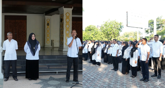 Sekretariat DPRA Gelar Apel Perdana dan Halal Bihalal