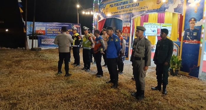 Satpol PP dan WH Aceh Besar Siagakan Personel di Empat Pos Pengamanan Mudik