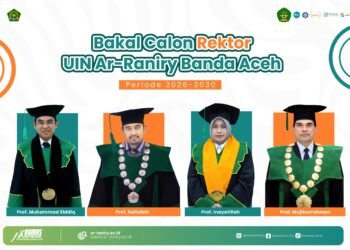 UIN Ar-Raniry Tetapkan 4 Bakal Calon Rektor Periode 2026–2030