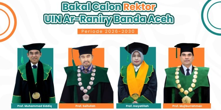UIN Ar-Raniry Tetapkan 4 Bakal Calon Rektor Periode 2026–2030