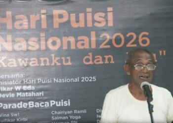 Puisi “Satire” Din Saja, “Empat Tambah Empat” Menggema di Hari Puisi Nasional 2026
