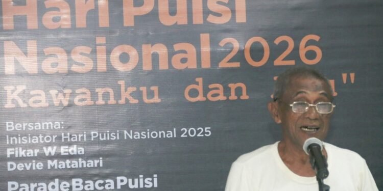 Puisi “Satire” Din Saja, “Empat Tambah Empat” Menggema di Hari Puisi Nasional 2026