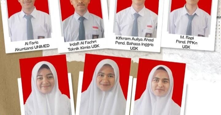 Krak, 7 Murid SMAN 1 Blangjerango Gayo Lues Lulus SNBP 2026 di Unimed dan USK
