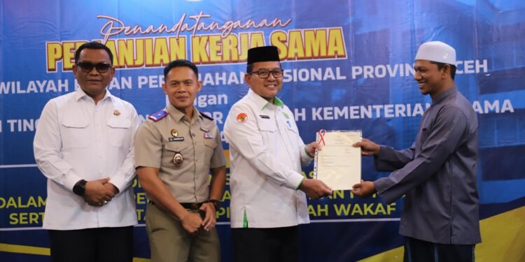 Sinergi Tiga Lembaga Percepat Sertifikasi Wakaf di Aceh, Lindungi Aset Umat dari Sengketa