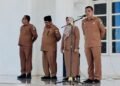 Apel Senin di Disdikbud, Plt Sekda Abdya Minta Tempat Meusuraya Lemang Dibersihkan