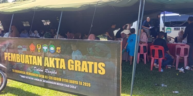 TMMD Gandeng Disdukcapil Abdya Layani Pembuatan Adminduk Masyarakat