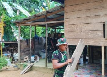 Tek Nurhabibah Bahagia Rumahnya Direhab Satgas TMMD Kodim Abdya