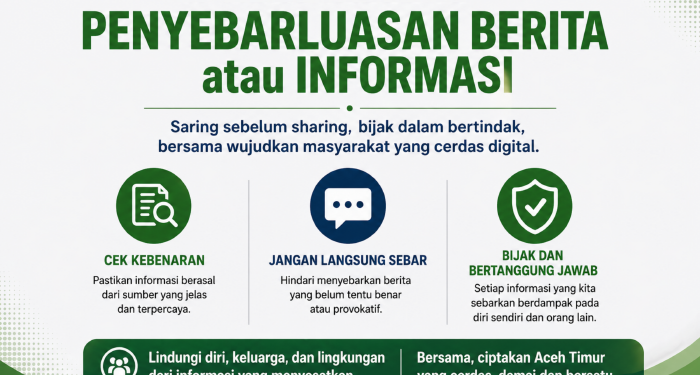 Pemkab Aceh Timur Ajak Masyarakat Bijak Sikapi Informasi dan Dukung Program Pemda