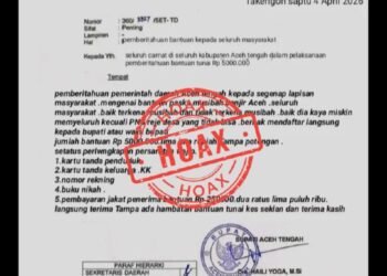 Pemkab Aceh Tengah Tegaskan Surat Bantuan Pasca Banjir Adalah Hoaks