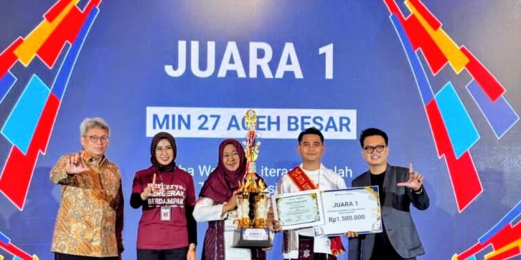 MIN 27 Aceh Besar Raih Juara 1 Website Literasi FLN Nyalanesia 2026