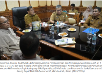 Wagub Pimpin Rakor Percepatan Pemulihan Pascabencana Hidrometeorologi