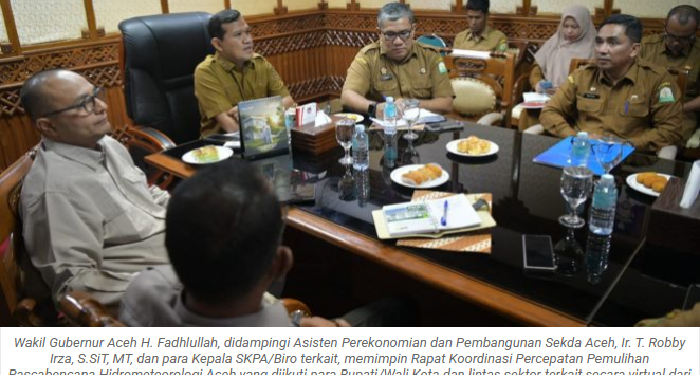 Wagub Pimpin Rakor Percepatan Pemulihan Pascabencana Hidrometeorologi