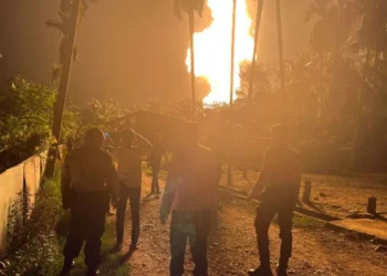 Sumur Bor di Aceh Utara Semburkan Api Gas hingga 75 Meter