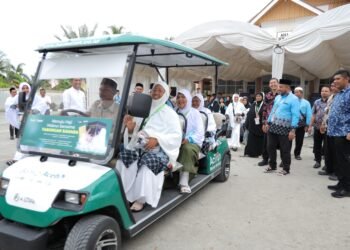 Bank Aceh Serahkan Buggy Car untuk Permudah Mobilisasi Jamaah di Asrama Haji Embarkasi Aceh