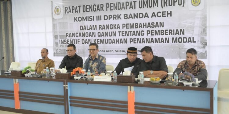 DPRK Banda Aceh Gelar RDPU Raqan Insentif dan Penanaman Modal, Serap Masukan Stakeholder
