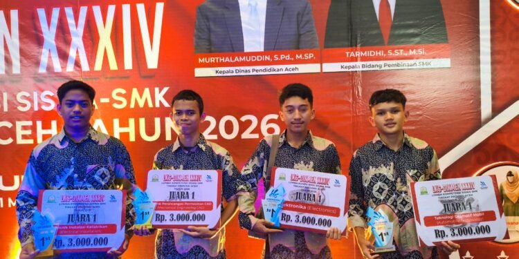 Empat Siswa SMKN 2 Banda Aceh Lolos ke Nasional di Ajang LKS 2026