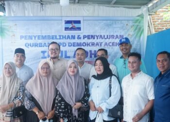 Demokrat Aceh Salurkan Daging Qurban untuk Warga dan Panti Asuhan