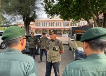 Satpol PP dan WH Aceh Besar Patroli di Waduk Keliling