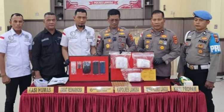 Polres Langsa Gagalkan Peredaran Tiga Kilogram Sabu-sabu