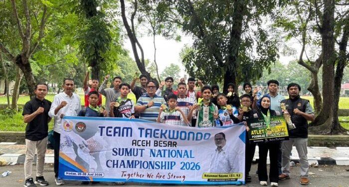 Taekwondo Aceh Besar Boyong 17 Medali di Medan