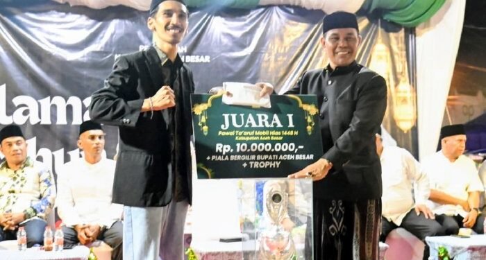 Lamkawe Juara Mobil Hias Pawai 1 Muharram 1448 Hijriah di Aceh Besar