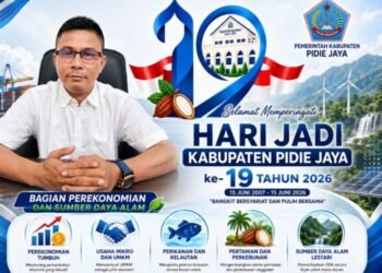 HUT ke-19 Pidie Jaya: Momentum Kebangkitan Ekonomi dan Pengelolaan SDA Berkelanjutan