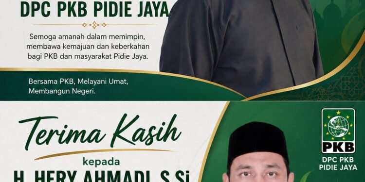 H. Muhammad Ridha Terpilih Pimpin DPC PKB Pidie Jaya, Hery Ahmadi Dapat Apresiasi atas Pengabdian