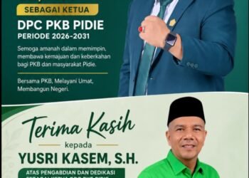 Zulfazli Pimpin DPC PKB Pidie 2026–2031, Estafet Kepemimpinan dari Yusri Kasem