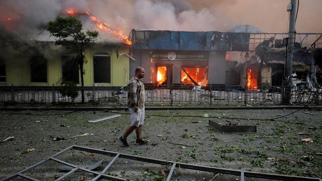 Serangan Terbaru Rusia Tewaskan 4 Orang di Kharkiv Ukraina