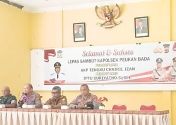 Forkopimcam Peukan Bada Gelar Lepas Sambut Kapolsek