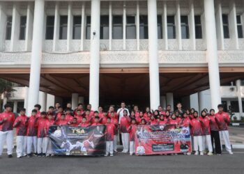 Sekda Aceh Lepas Kontingen TSA ke Sumut National Taekwondo Championship 2026