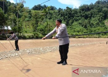 Polres Aceh Barat Siapkan Keranjang Penyeberangan di Pedalaman