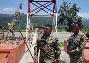 TNI Kembali Bangun Jembatan Gantung Sepanjang 248 Meter di Aceh Tenggara