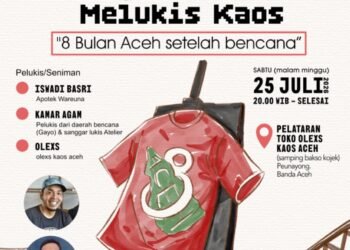 Lewat Goresan di Atas Kaos, Seniman Aceh Suarakan Aceh 8 bulan Pasca Bencana