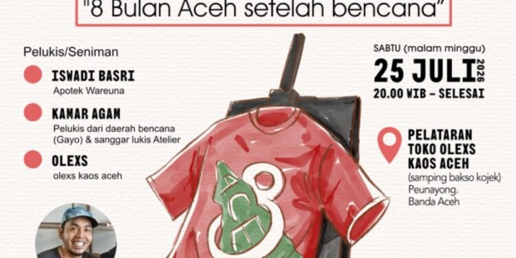Lewat Goresan di Atas Kaos, Seniman Aceh Suarakan Aceh 8 bulan Pasca Bencana