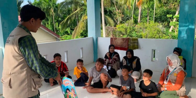 Mahasiswa KKN USK Gelar Kegiatan Literasi di Aceh Besar