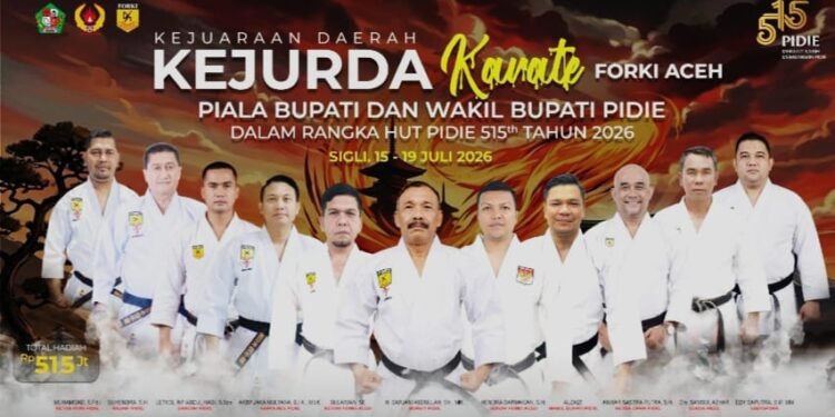 Kejurda Karate FORKI Aceh Perebutkan Piala Bupati Pidie Jadi Barometer Pembinaan Atlet Menuju Pentas Nasional