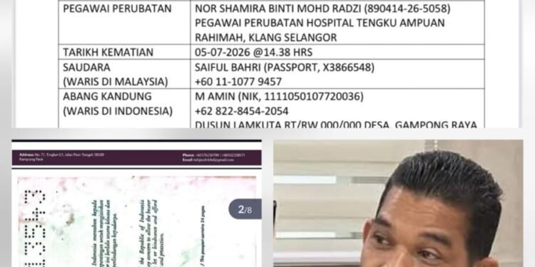 Senator Azhari Cage Pulangkan Jenazah Warga Bireuen dan Dua Anaknya dari Malaysia