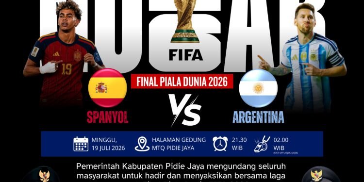 Pemkab Pidie Jaya Sulap Malam Final Piala Dunia 2026 Jadi Pesta Rakyat