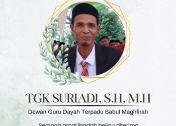 Mahasiswa Peduli Dayah Berduka atas Wafatnya Teugku Suriadi