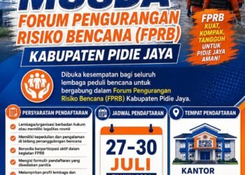 Jelang Musda, FPRB Pidie Jaya Galang Kekuatan Lembaga Peduli Bencana